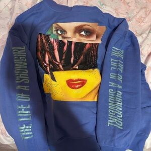 Taylor Swift Blue Graphic Crew Neck Sweater